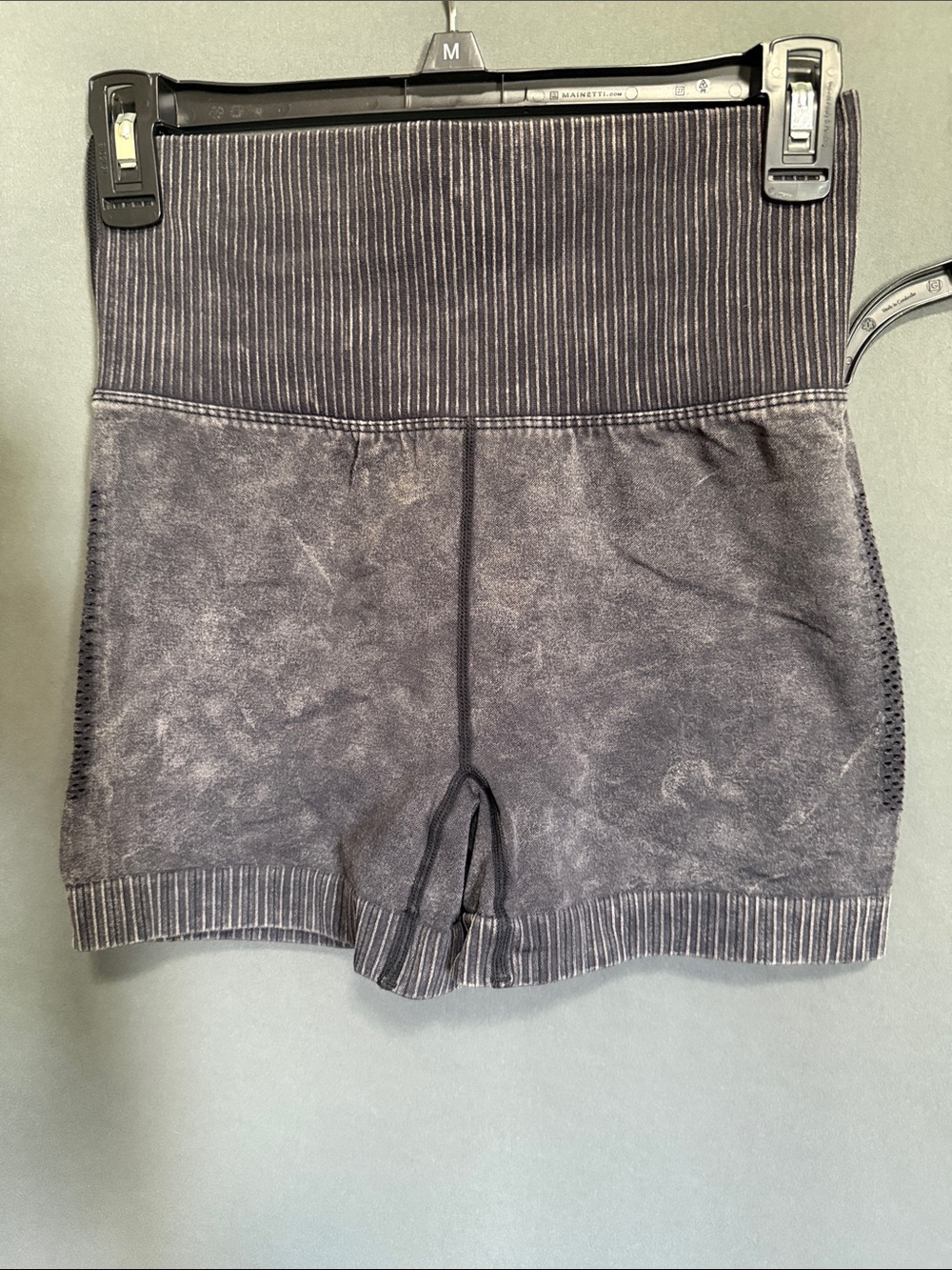 Zenana Outfitters Black High-Waist Ribbed Waistband Shorts